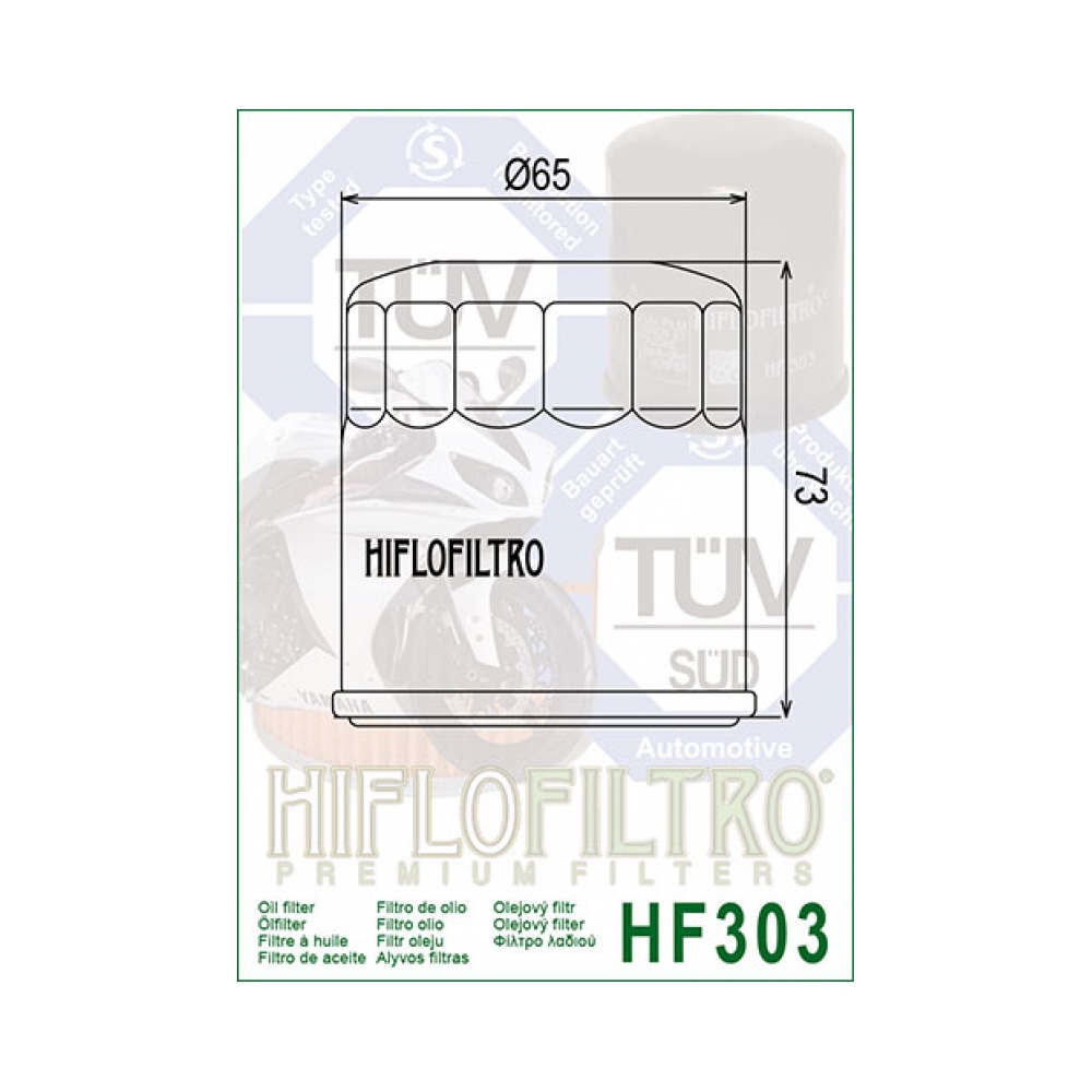 Hiflo Маслен филтър 303 Honda, Kawasaki, Yamaha - изглед 2 - BobiMX.com Hiflo Маслен филтър 303 Honda, Kawasaki, Yamaha - изглед 2