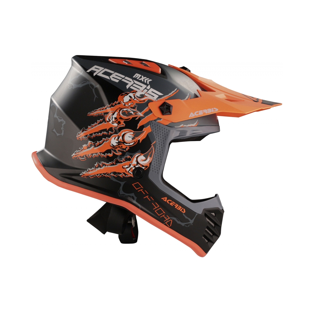 Acerbis Детска каска Profile Nero/Arancio Fluo - изглед 2