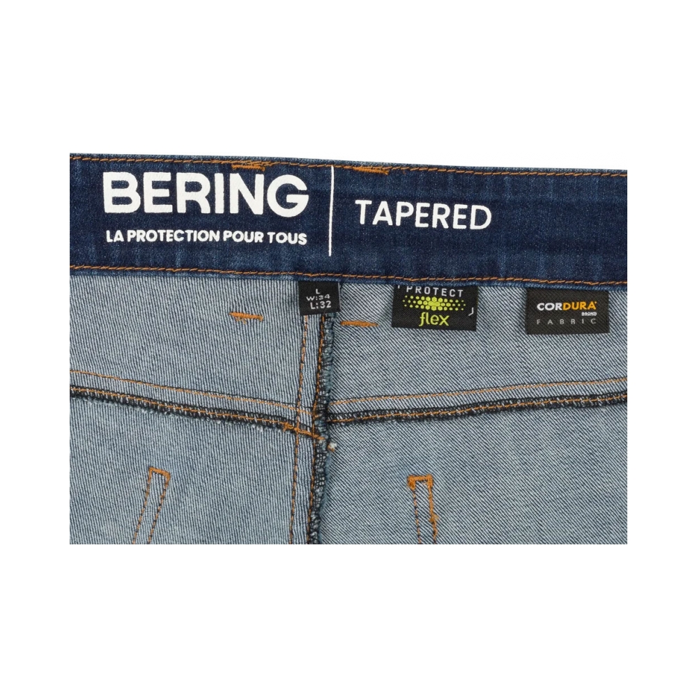 Bering Мото дънки Trust Tapered Faded Blue - изглед 6