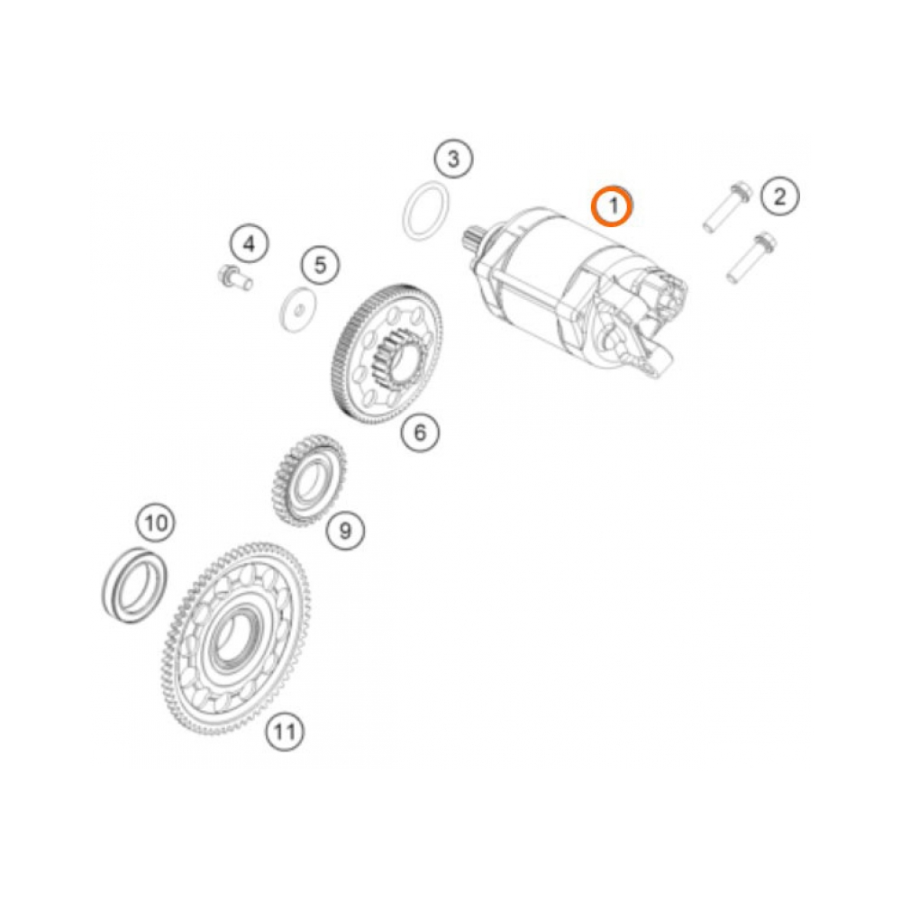 KTM Стартер OEM KTM 450/500EXC-F 17-27, 450SX-F 16-26 - изглед 3