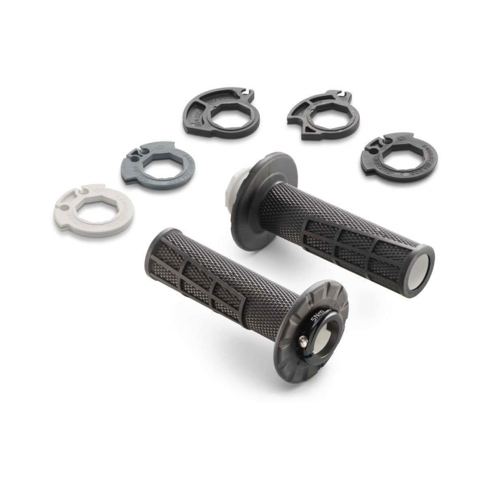 KTM Дръжки Lock On KTM EXC/EXC-F 24-27, SX/SX-F 23-27 отворени черни - изглед 1