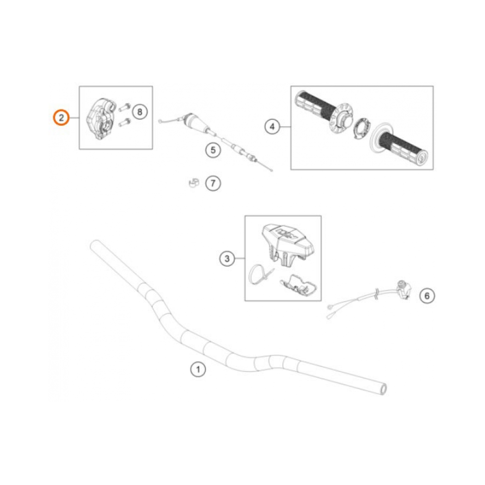 Конзола за газ KTM OEM 50/65/85SX 21-27, 125/150/250SX 21-22 - изглед 4