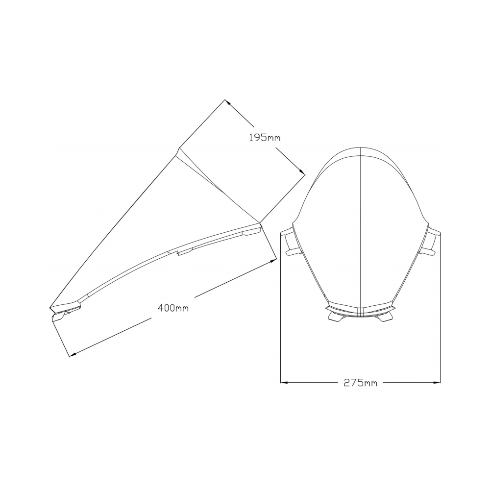 Puig Слюда R-Racer Ducati Panigale V2 20-24, Panigale V4/V4S 18-19 Black - изглед 4