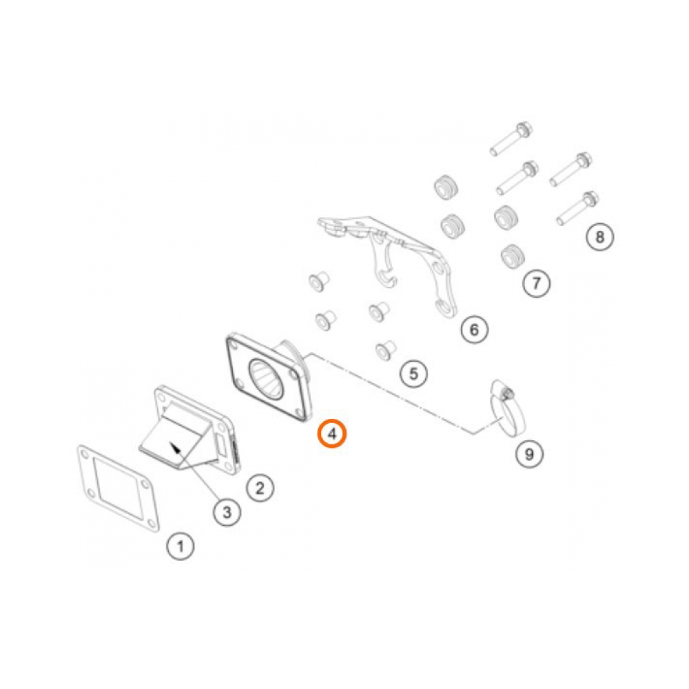 KTM Маншон карбуратор клапа OEM KTM 50SX 15-27; Husqvarna TC50 17-27 - изглед 3