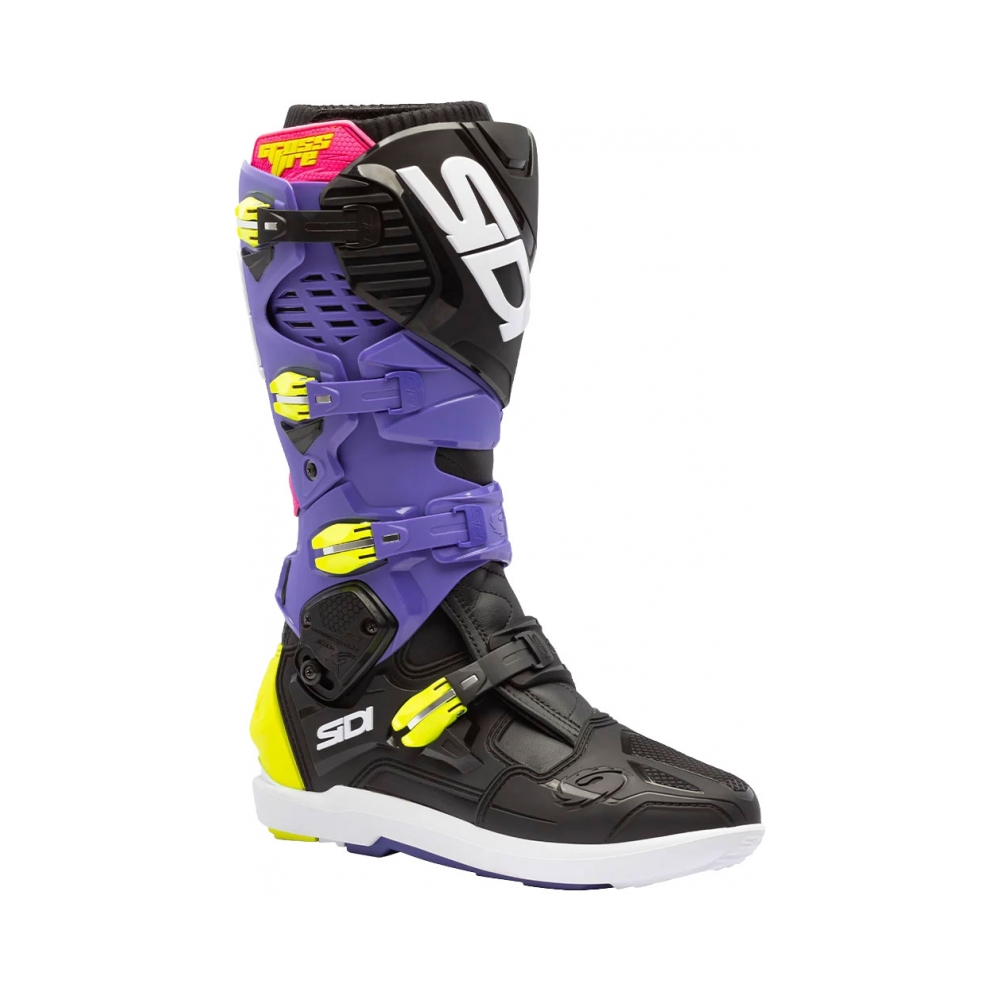 SIDI Ботуши Crossfire 3 SRS Violet Black Fluo Yellow - изглед 1