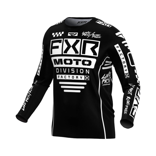 FXR Тениска Podium Gladiator MX24 Black White 