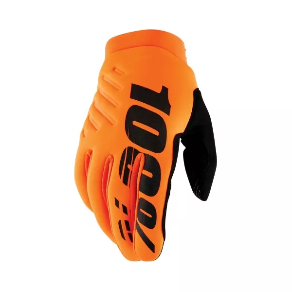 100% Ръкавици Brisker Fluo Orange Black