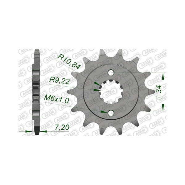 AFAM Преден зъбак 13 Зъба/ 520 Honda CB300R 18-23, CBR250R/300R, CRF250/300, XR250 Tornado 01-18 