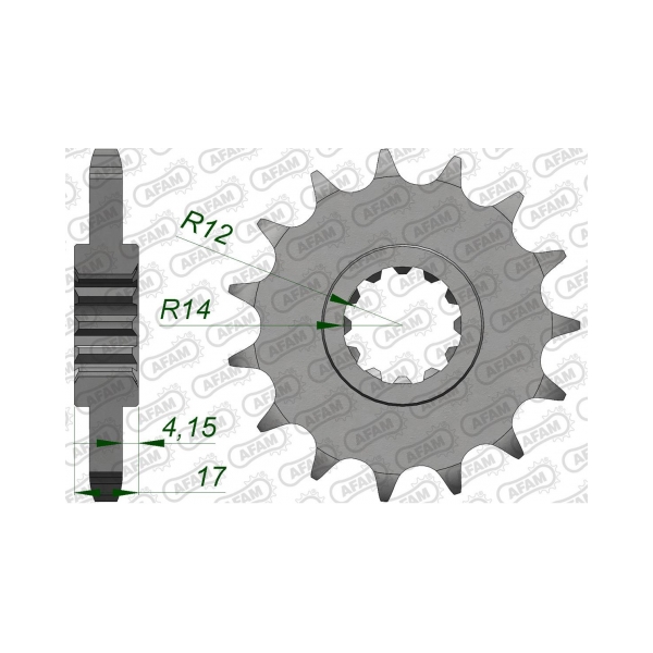 AFAM Преден зъбак 15 Зъба/ 530 Honda CBR600F 87-96