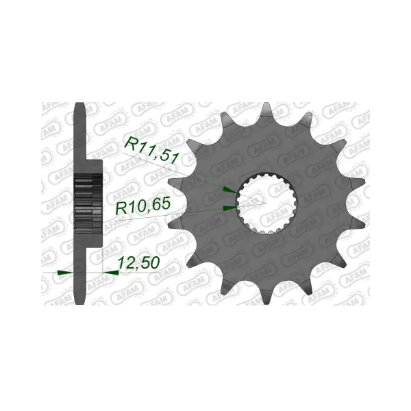 AFAM Преден зъбак 14 Зъба/ 520 Yamaha YFM250R Raptor 08-13