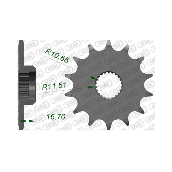 AFAM Преден зъбак 16 Зъба/ 520 Yamaha XJ600N 91-03, XJ600S 92-03