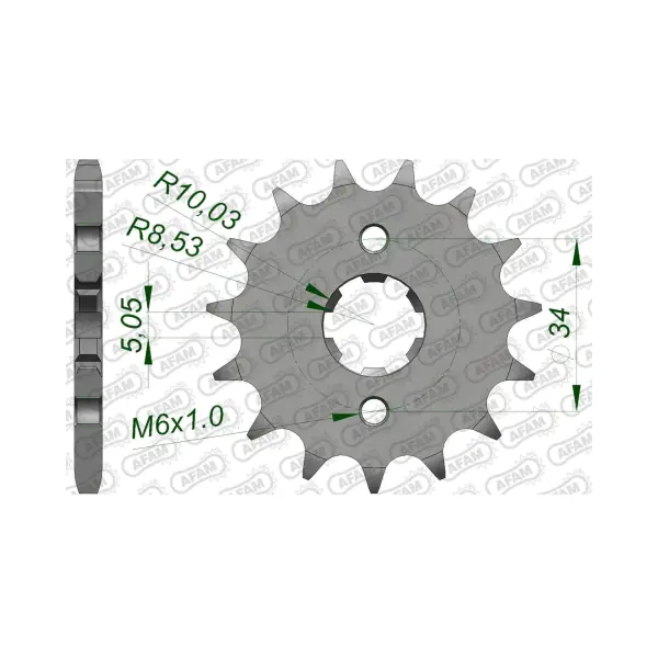 AFAM Преден зъбак 15 Зъба/ 428 Honda CB125F/R 15-22, CBF125/150, CBR125/150; Derbi 125 Senda