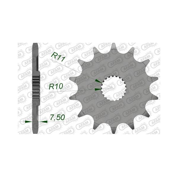 AFAM Преден зъбак 13 Зъба/ 520 Honda CR125R 04-07, CRF250R 04-17, CRF250X 04-18