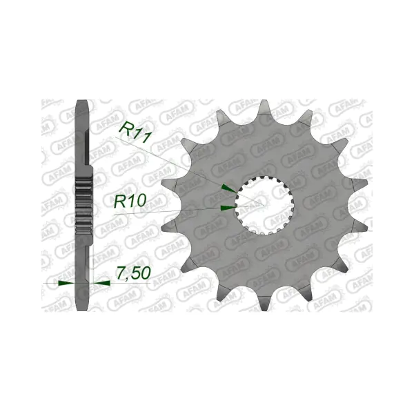 AFAM Преден зъбак 13 Зъба/ 520 Honda CR125R 04-07, CRF250R 04-17, CRF250X 04-18