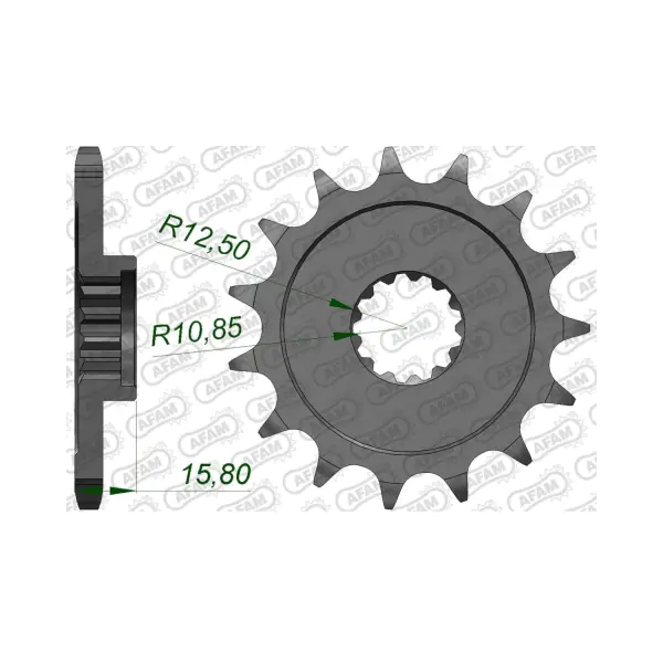 AFAM Преден зъбак 15 Зъба/ 525 Kawasaki Ninja ZX6R 98-02