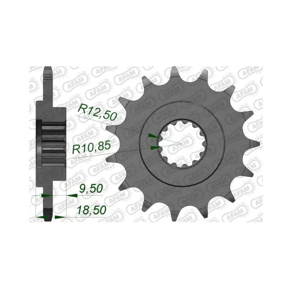 AFAM Преден зъбак 15 Зъба/ 520 Kawasaki Z750 04-13, Z800 13-16