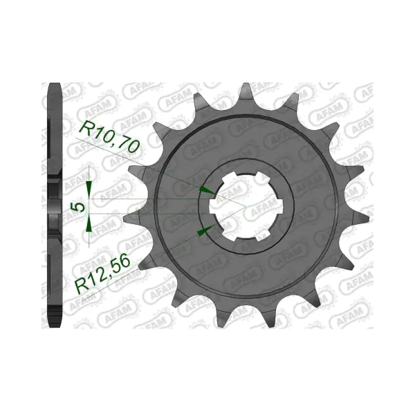 AFAM Преден зъбак 13 Зъба/ 520 Kawasaki KDX200/220R -06, KX500 87-04; Yamaha YFM350R 05-13, YFM350X 87-04, YFZ350 Banshee 90-09