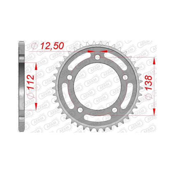 AFAM Заден Стоманен Зъбак 41 Зъба/ 520 Honda 750X-ADV 17-23, CB/CBR500 13-21, NC750X 14-23