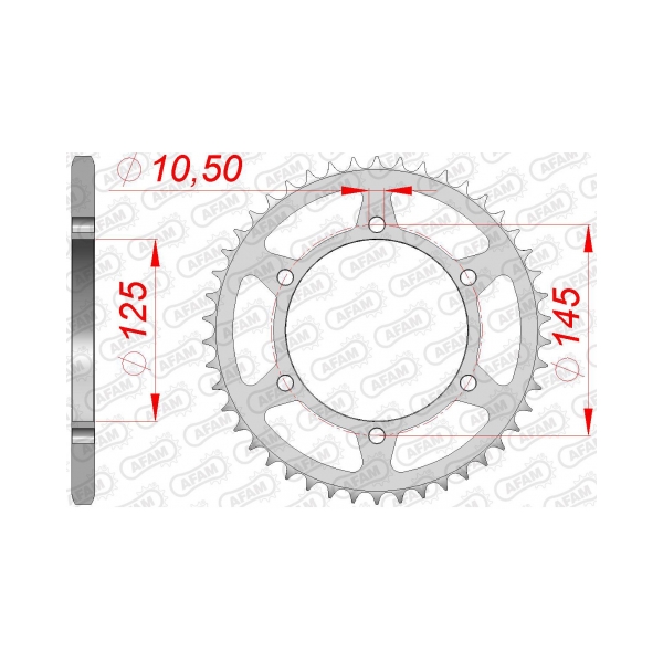 AFAM Заден Стоманен Зъбак 47 Зъба/ 520 Yamaha MT03 06-13, XT660R/X 04-16, XT660Z Tenere 08-16