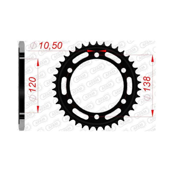 AFAM Заден Стоманен Зъбак 48 Зъба/ 520 Honda CB300FA 15-19, CBR250 11-13, CBR300RA 14-17