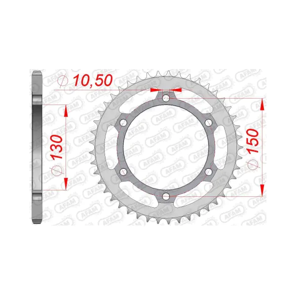 AFAM Заден Стоманен Зъбак 43 Зъба/ 520 Honda FMX650 05-08, FX650 99-03, NX500/650 88-02 - BobiMX.com AFAM Заден Стоманен Зъбак 43 Зъба/ 520 Honda FMX650 05-08, FX650 99-03, NX500/650 88-02