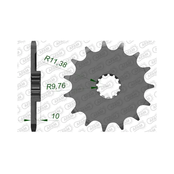 AFAM Преден зъбак 15 Зъба/ 520 Suzuki DR250/350, DR-Z250/400, RM/RMX250; Kawasaki KLX400 03-04