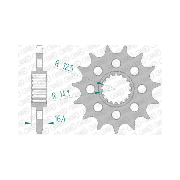 AFAM Преден зъбак 17 Зъба/ 525 KTM 950 Adventure/Supermoto, 1290 Super Adventure/Super Duke, 1090/1190 Adventure, SM990, RC8 