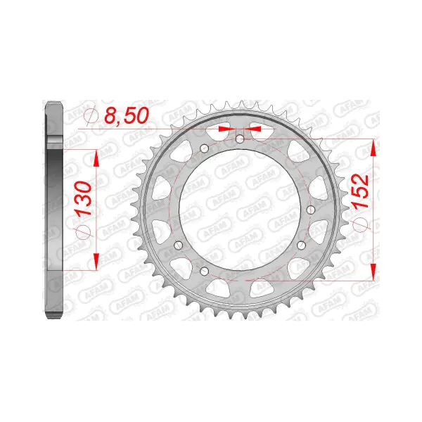 AFAM Заден стоманен зъбак 525 Cagiva 1000 Navigator 00-05, 900 ie Canyon 98-00