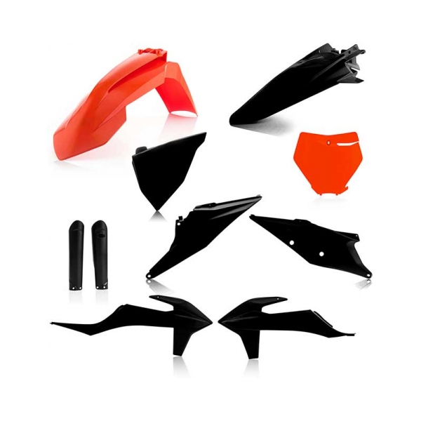 Acerbis Пълен кит пластмаси KTM SX125/250 19-22, SX-F250/350/450 19-22 черен/оранжев
