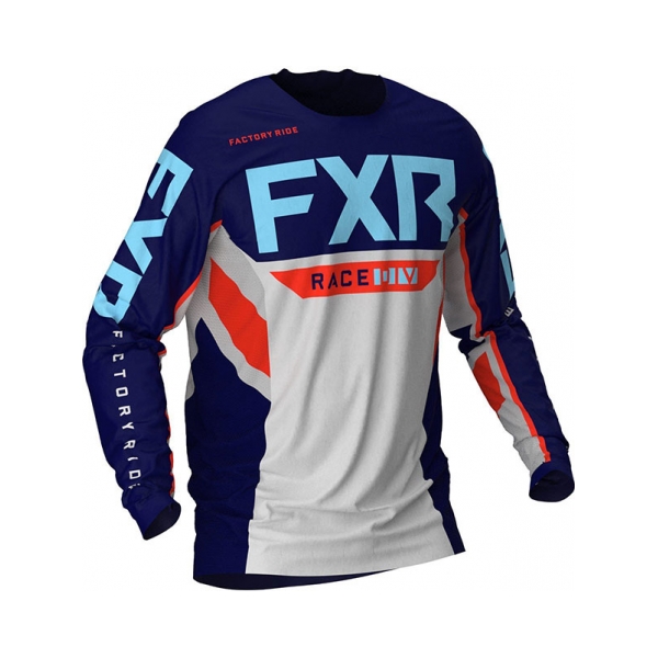 FXR Тениска Podium Offroad Blue/Grey