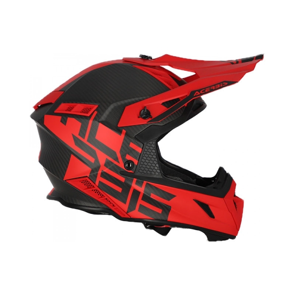Acerbis Каска Steel Carbon Red Mat - изглед 3