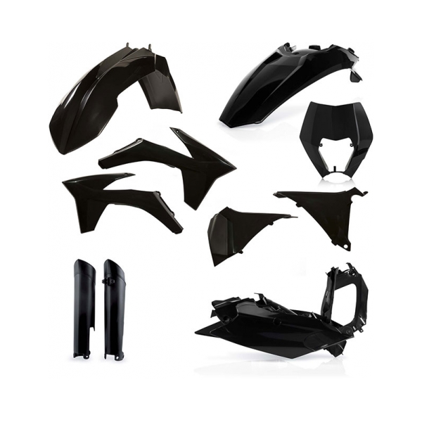 Acerbis Пълен кит пластмаси KTM EXC/EXC-F 12-13 Black