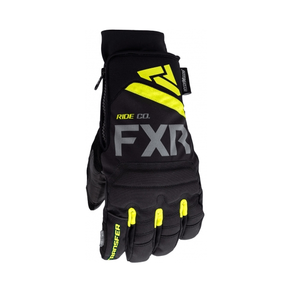FXR Зимни ръкавици Transfer Short Cuff Black/Hi Vis