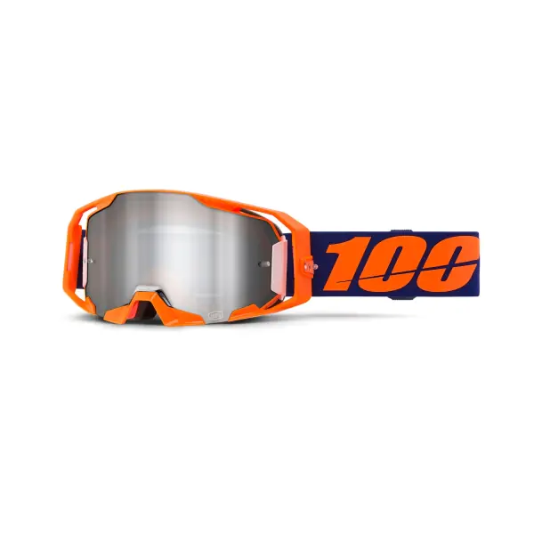 100% Очила ARmatic Neon Orange- Mirror Silver Flash