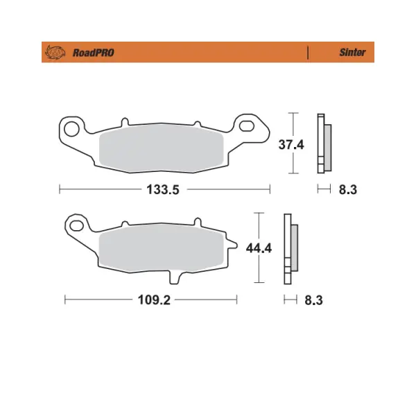 Moto-Master Накладки предни 404201 Kawasaki, Suzuki