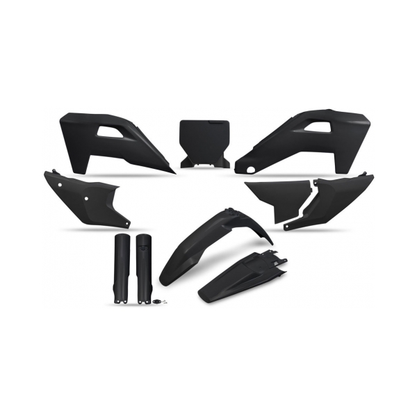 UFO Комплект пластмаси Husqvarna TC125-300, FC250-450, TX/FX 2025 черен