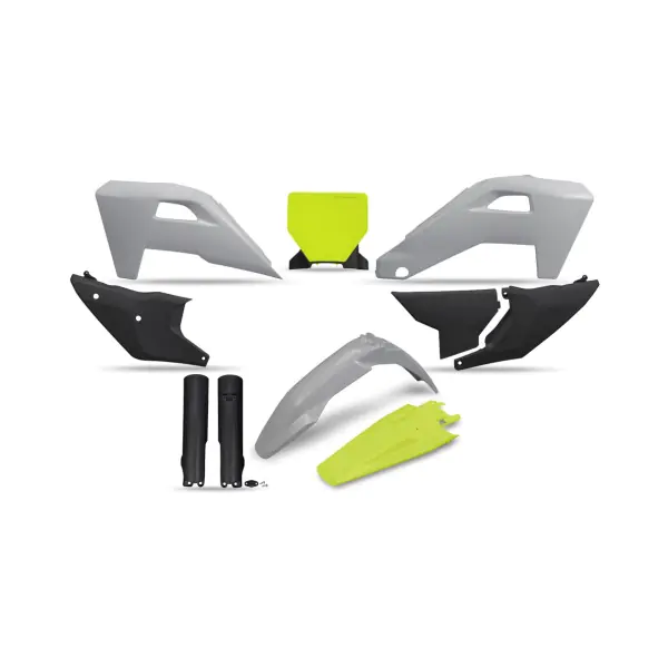 UFO Комплект пластмаси Husqvarna TC125-300, FC250-450, TX/FX 25-26 сив