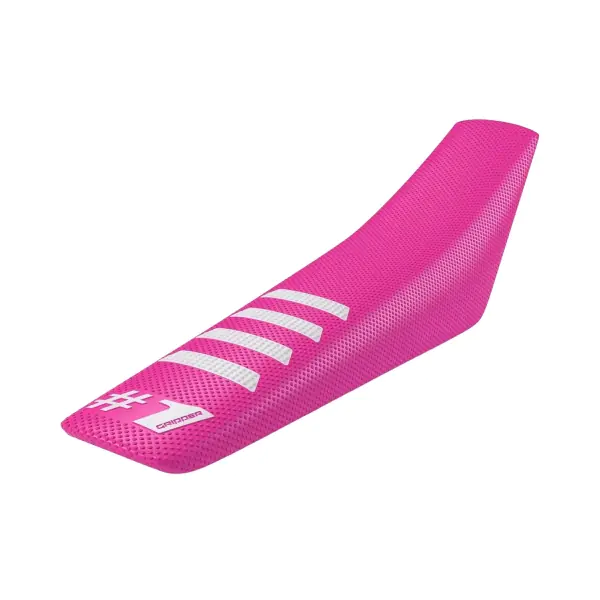 Onegripper Калъф за седалка универсален RIBBED розов бял