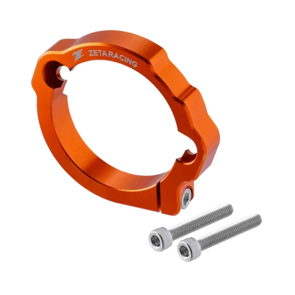 DRC-Zeta Протектор за фланеца на ауспуха KTM EXC250/300 17-25, SX250 17-25; Husqvarna TE250/300 17-25, TC250 17-25 оранжев