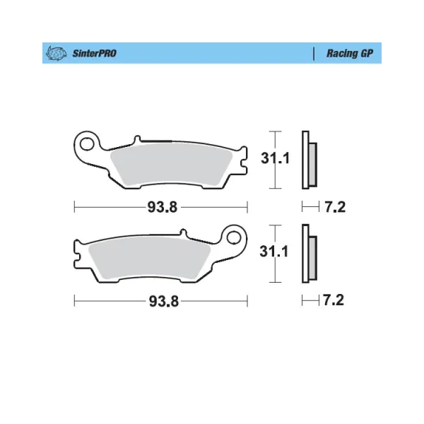 Moto-Master Накладки 094912 предни Yamaha YZ125/250 08-21,YZ250F 07-20, YZ450F 08-19, WR250F 17-21, WR450F 16-20