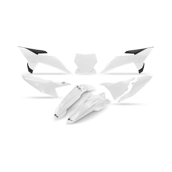 UFO Комплект пластмаси KTM SX85 25-26 бял - BobiMX.com UFO Комплект пластмаси KTM SX85 25-26 бял