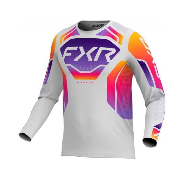 FXR Тениска Podium Relay MX26 Grey Purple Tang