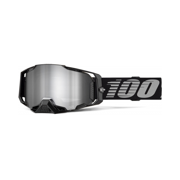 100% Очила Armega Black - Mirror Silver