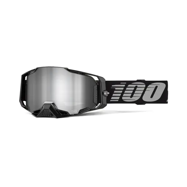 100% Очила Armega Black - Mirror Silver