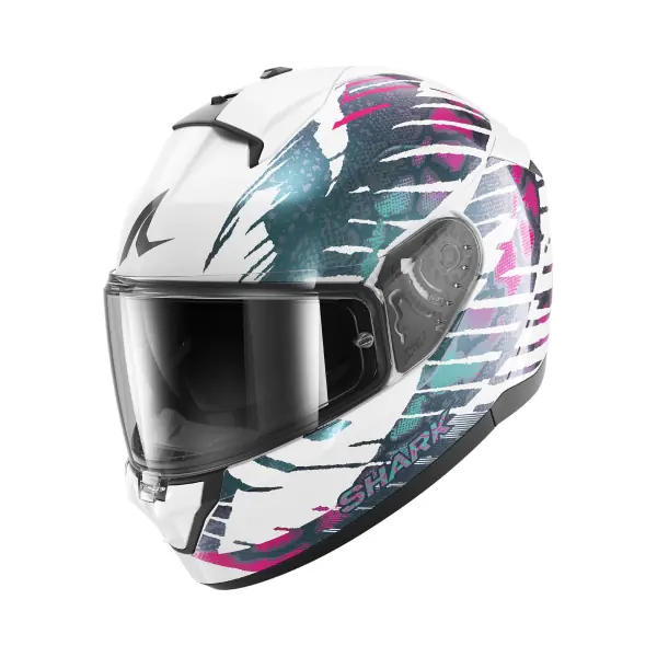 Shark Каска Ridill 2 Reptaia White Violet Cameleon - BobiMX.com Shark Каска Ridill 2 Reptaia White Violet Cameleon