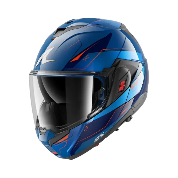 Shark Каска Oxo Mekarium Blue Chrom Orange