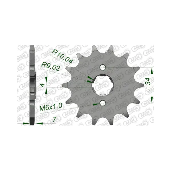 AFAM Преден зъбак 13 Зъба/ 520 Honda MTX125R 86-95, MTX125RW 87-95, NSR125F 88-92, NSR125R 85-88