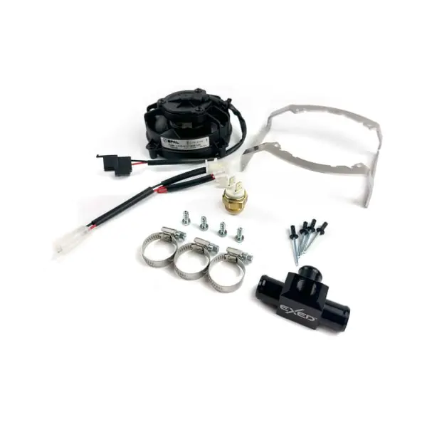 Exed Parts Перка за охлаждане SPAL комплект с термосуич Rieju MR300 Pro/Racing 21-24, MR200 Pro 22-24, MR200/250 Racing 22-23