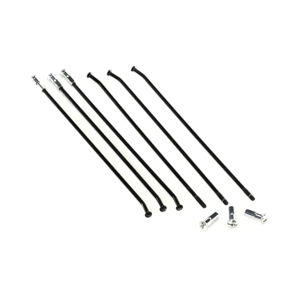 Haan Wheels Спица задна 18" KTM OEM главина, L 197mm, черна спица сива нипла