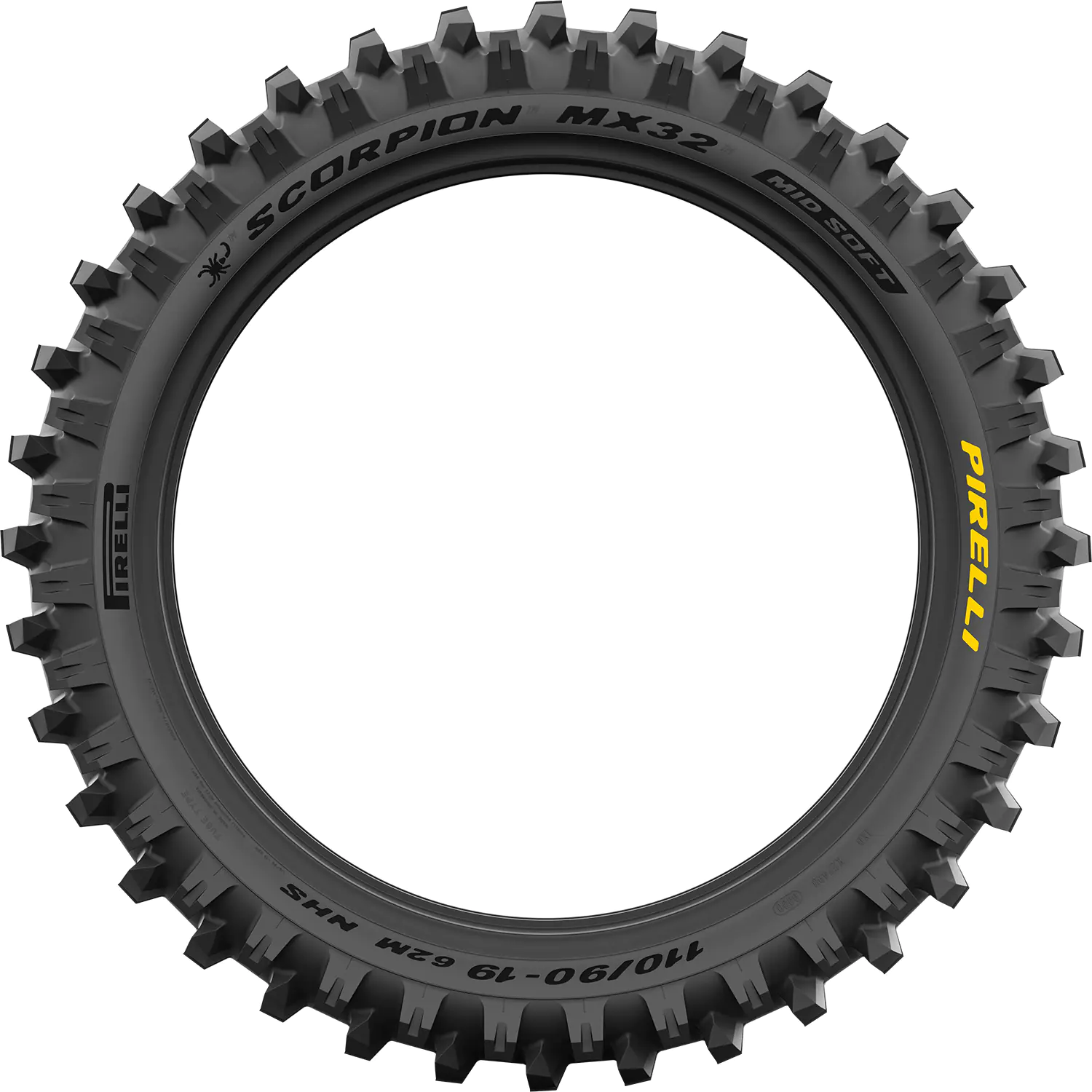 Задна гума Scorpion MX32 Mid Soft 110/90-19 NHS 62M R - Pirelli
